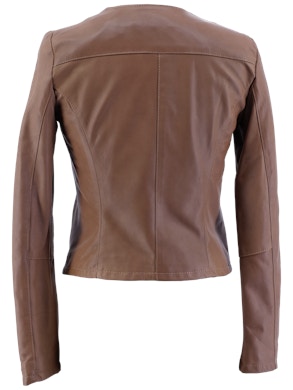Light brown leather biker