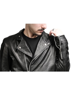 black leather Nail jacket